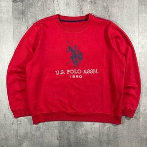 Red US. Polo Assn. Crewneck